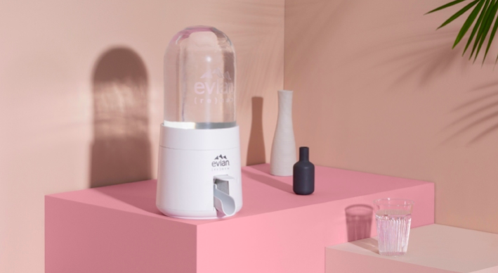 evian refillable bottles