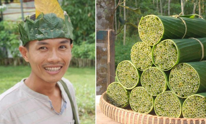 Vietnamese Man Makes Biodegradable Straws From Wild Grass