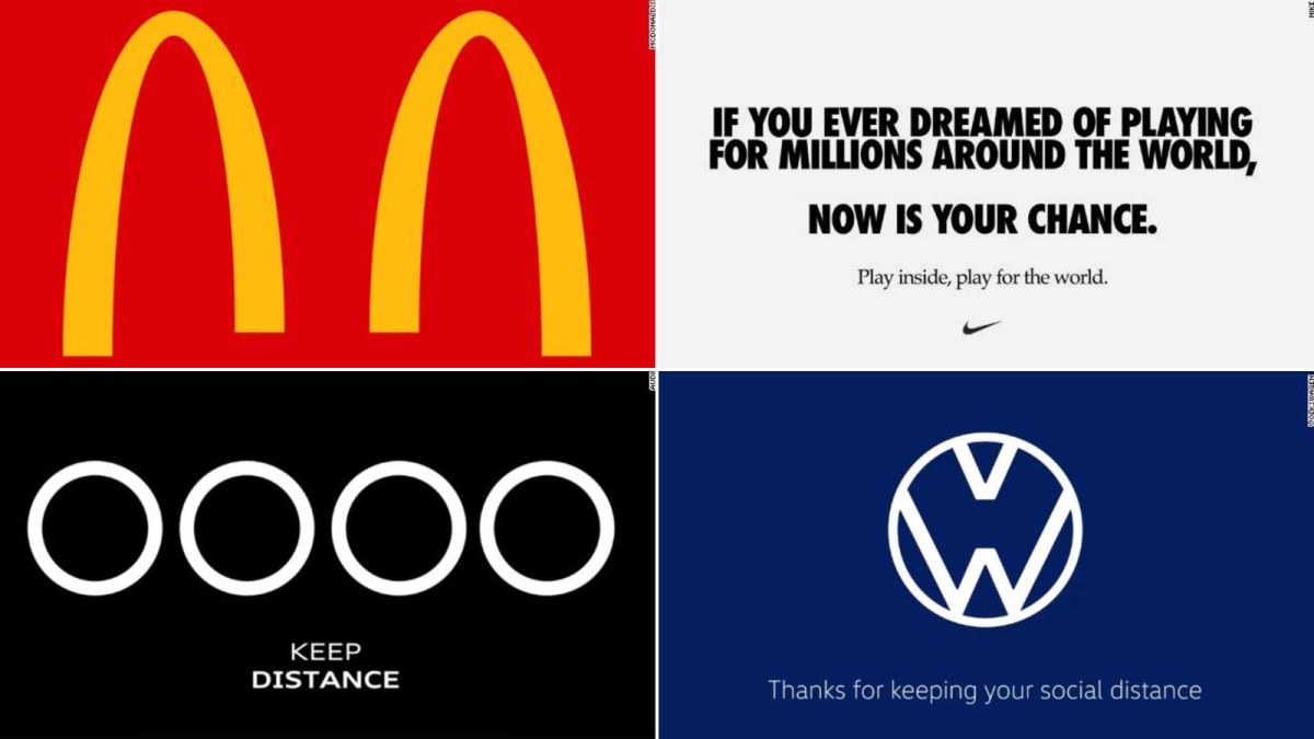 Multinationals Make Social Distancing Logos