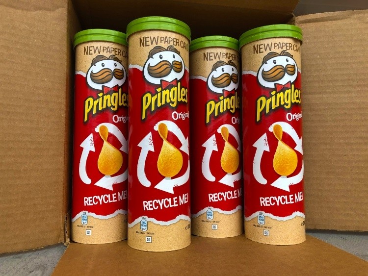 Pringles Recycled Paper Tubes