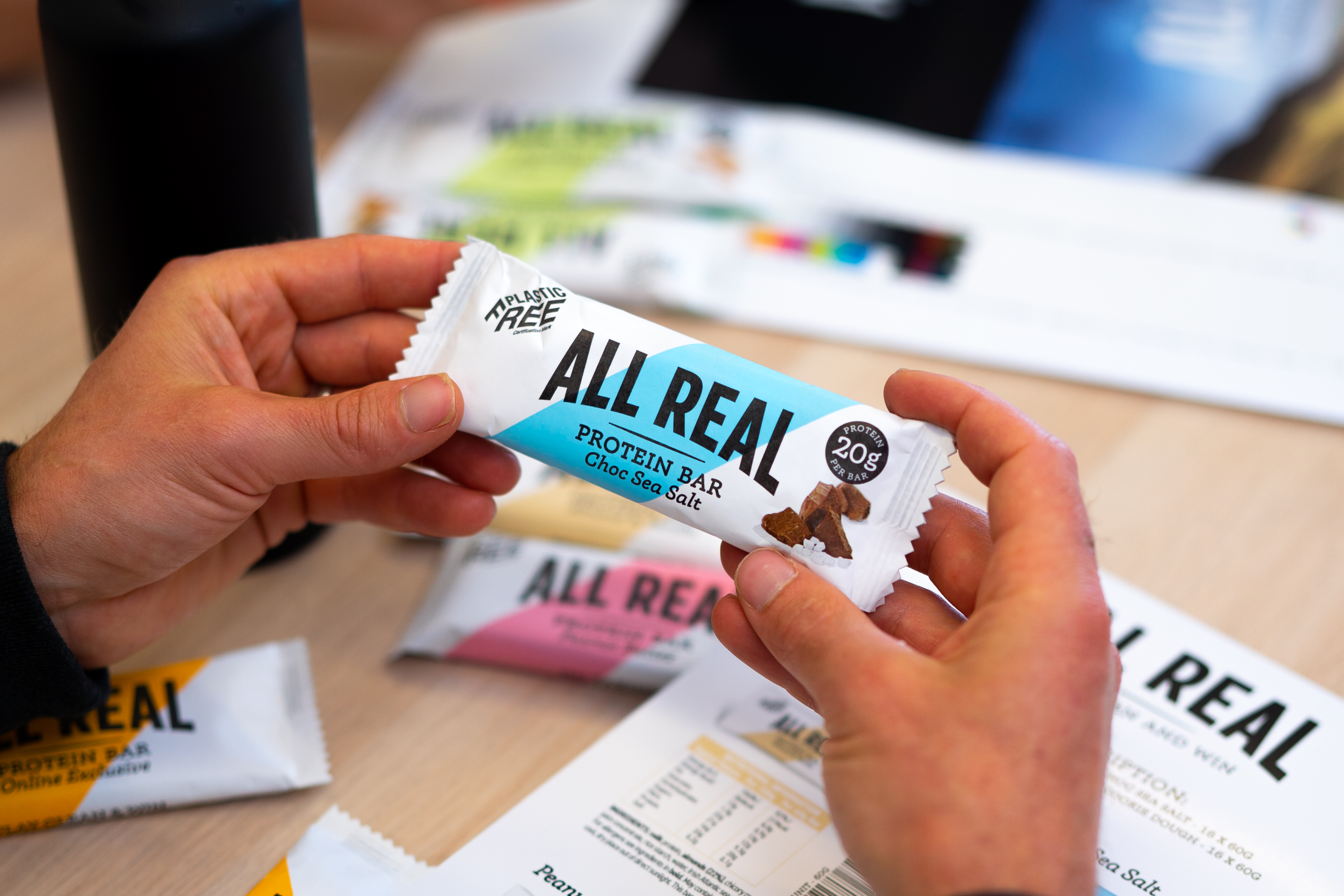 All Real Nutrition Protein Bars Goes Bioplastics