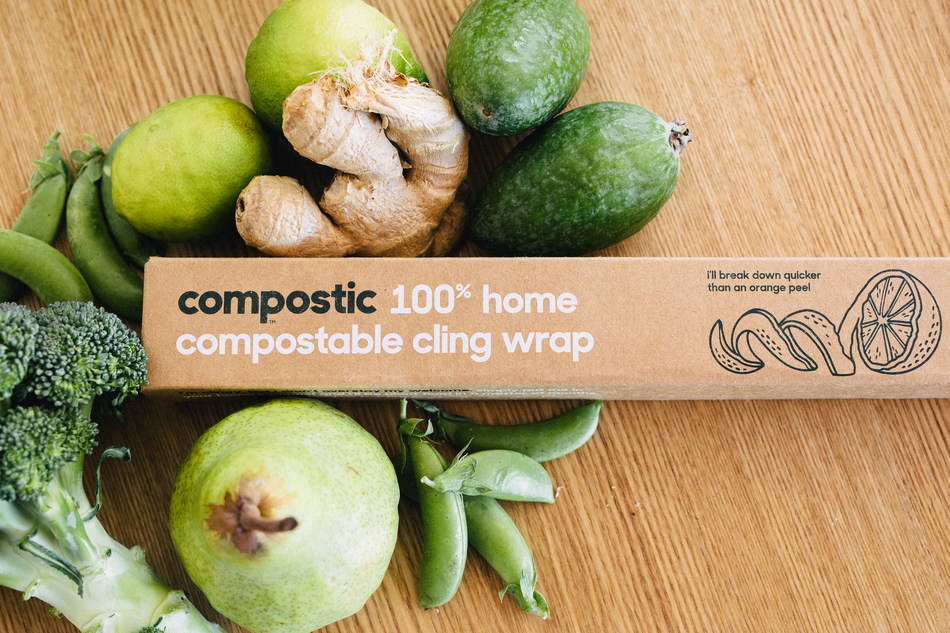 Compostic Home Compostable Cling Wrap and Resealable Bags in US