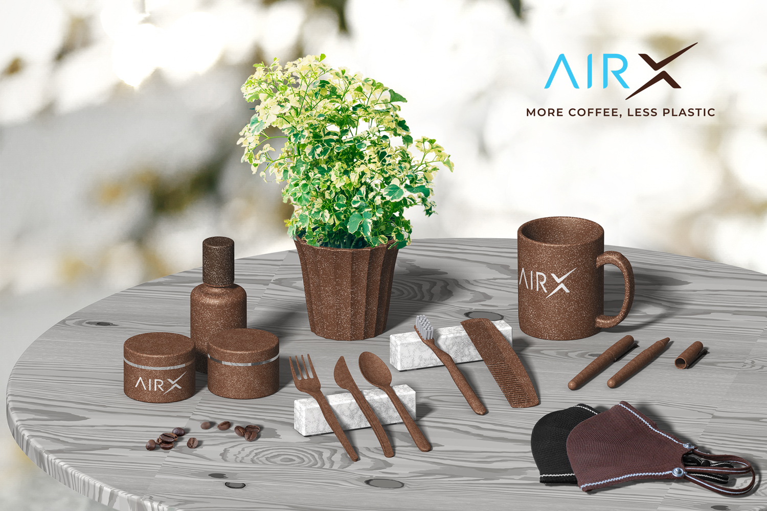 AirX Carbon turns coffee grounds, rice and coconut husks into bioplastic