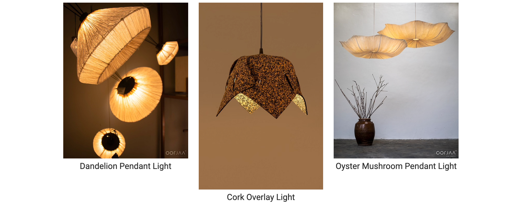 Design Lights Made from Banana fibres