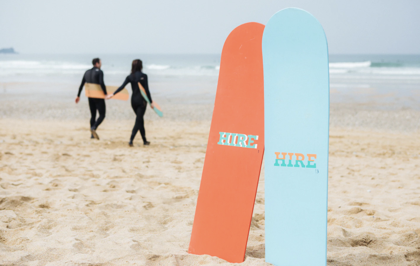 Wooden Bodyboards for Hire to Solve Plastic Pollution