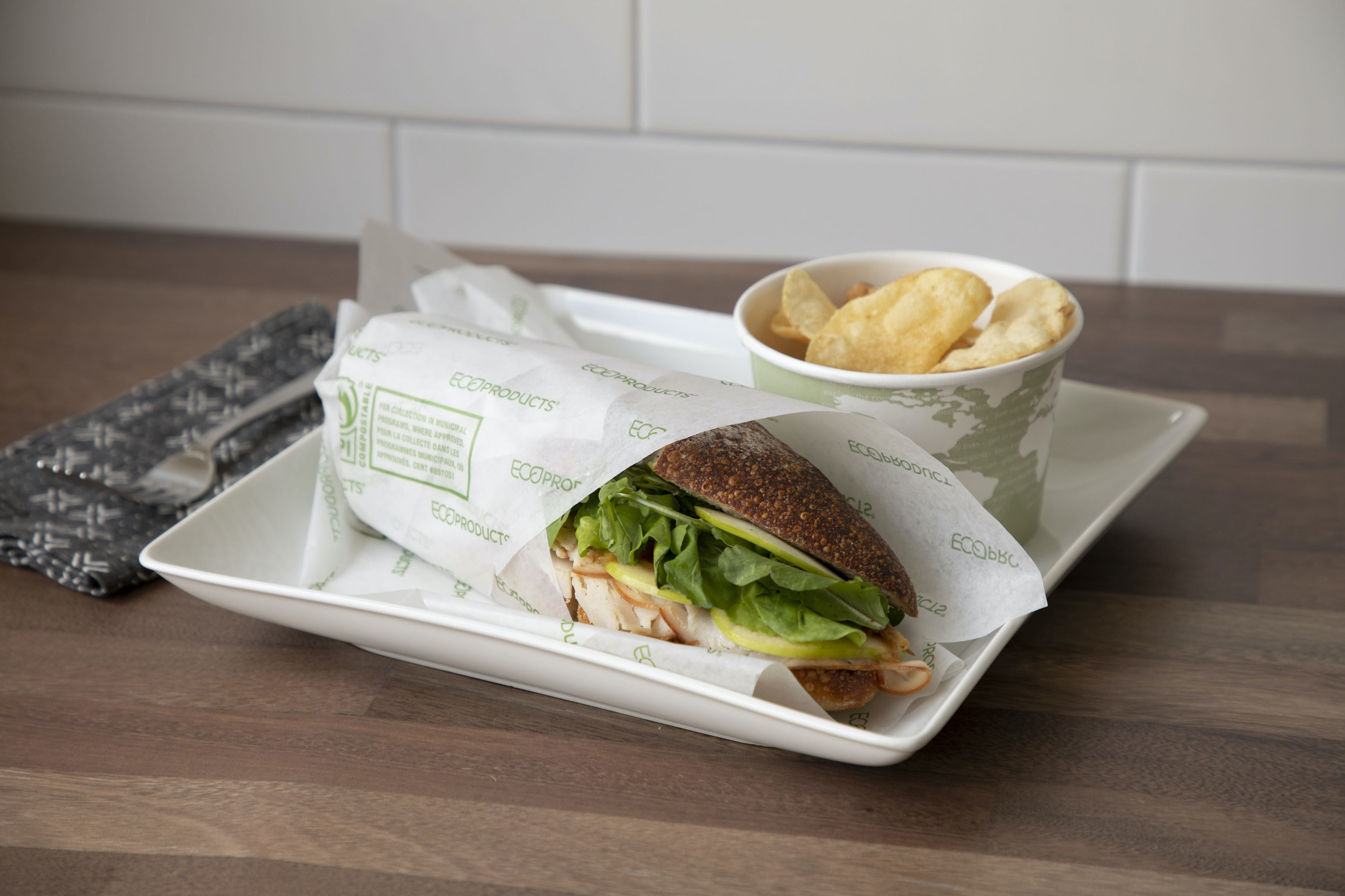 eco products compostable sandwich wrap
