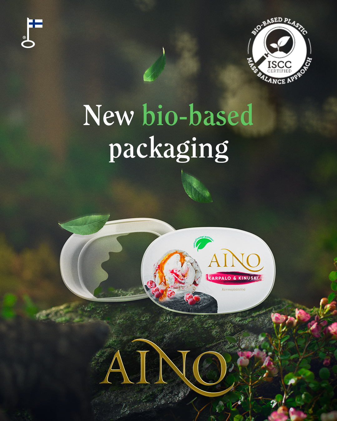 Aino Goes Biobased Ice Cream Packaging