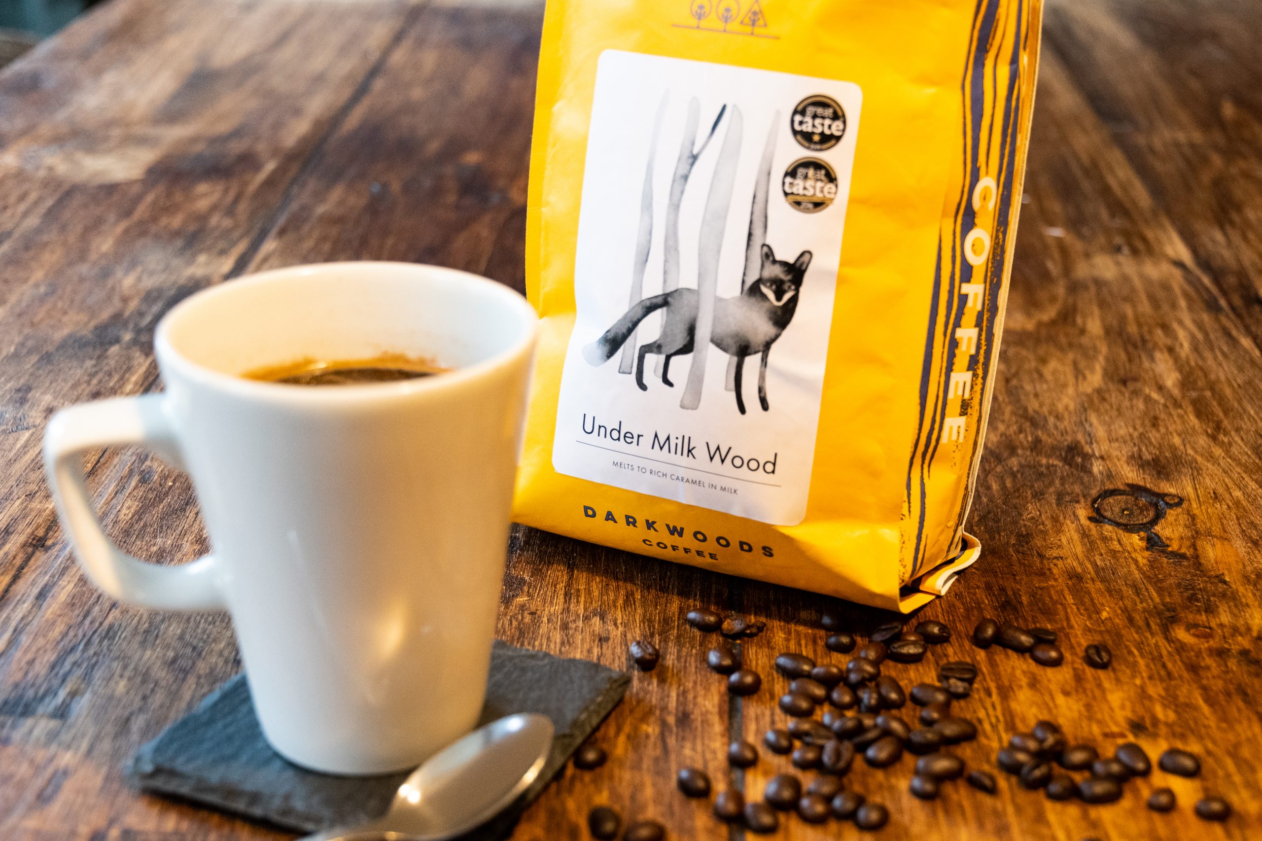 Dark Wood Coffee Goes Compostable Packaging