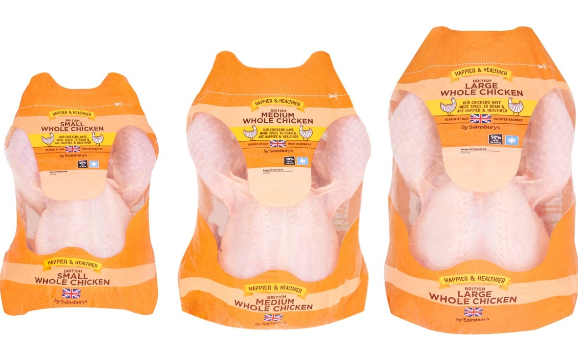 Sainsbury’s Removes Plastic Trays from Chicken Packaging