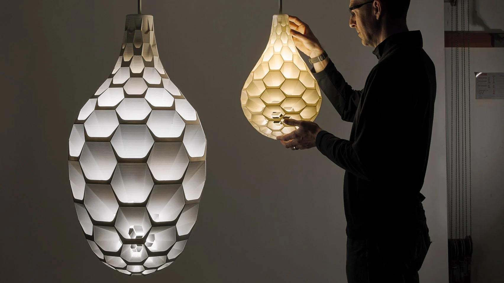 Mickus Projects unveils bioplastic Hedron Pendant chandelier
